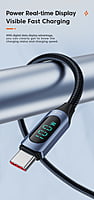 Walk On Air Type C Fast Charging Cable with Smart Digital LED Display |USB C to C |1M 5A PD 100W 480Mbps Data Sync Nylon Braided Cable for Mobile Phones, Laptops, Tablets & More Latest 2023 Version Walk On Air Type C Fast Charging Cable with Smart Digital LED Display |USB C to C |1M 5A PD 100W 480Mbps Data Sync Nylon Braided Cable for Mobile Phones, Laptops, Tablets & More Latest 2023 Version