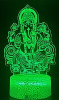 3D Acrylic illusion lights - Ganesha Theme 3D Acrylic illusion lights - Ganesha Theme