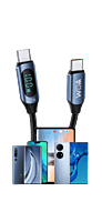 Walk On Air Type C Fast Charging Cable with Smart Digital LED Display |USB C to C |1M 5A PD 100W 480Mbps Data Sync Nylon Braided Cable for Mobile Phones, Laptops, Tablets & More Latest 2023 Version Walk On Air Type C Fast Charging Cable with Smart Digital LED Display |USB C to C |1M 5A PD 100W 480Mbps Data Sync Nylon Braided Cable for Mobile Phones, Laptops, Tablets & More Latest 2023 Version